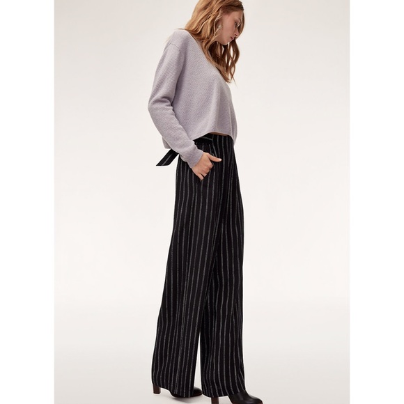 Aritzia Wilfred Faun Pants in Black/Oak, Full Length Long Version - Picture 3 of 11